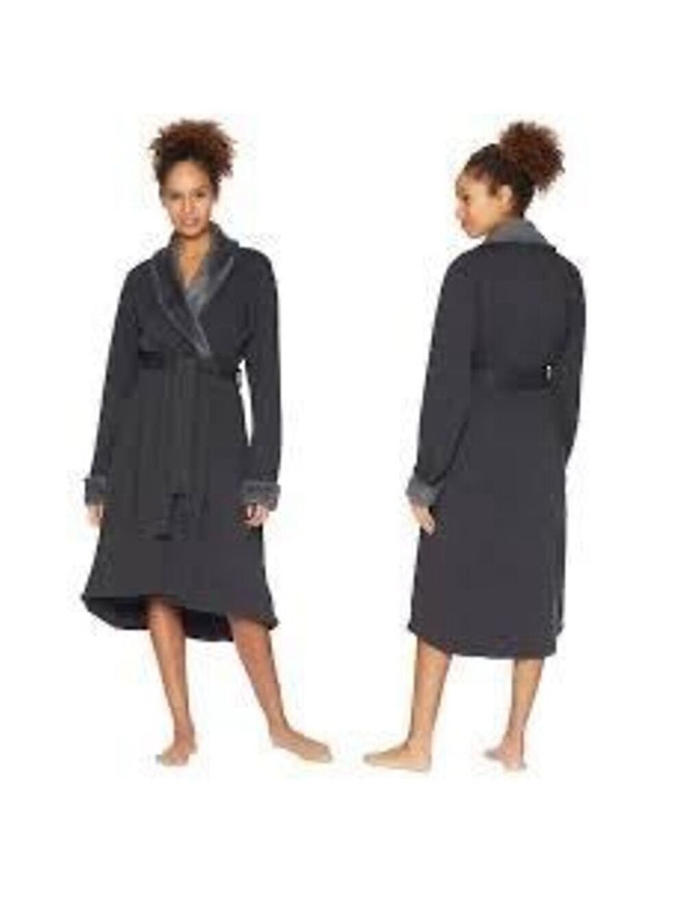 14. UGG Duffield brown Fleece Robe , Size Small